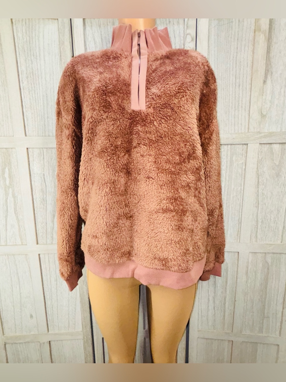 32 Degrees Heat Women’s Quarter-Zip Sherpa Fleece Pullover